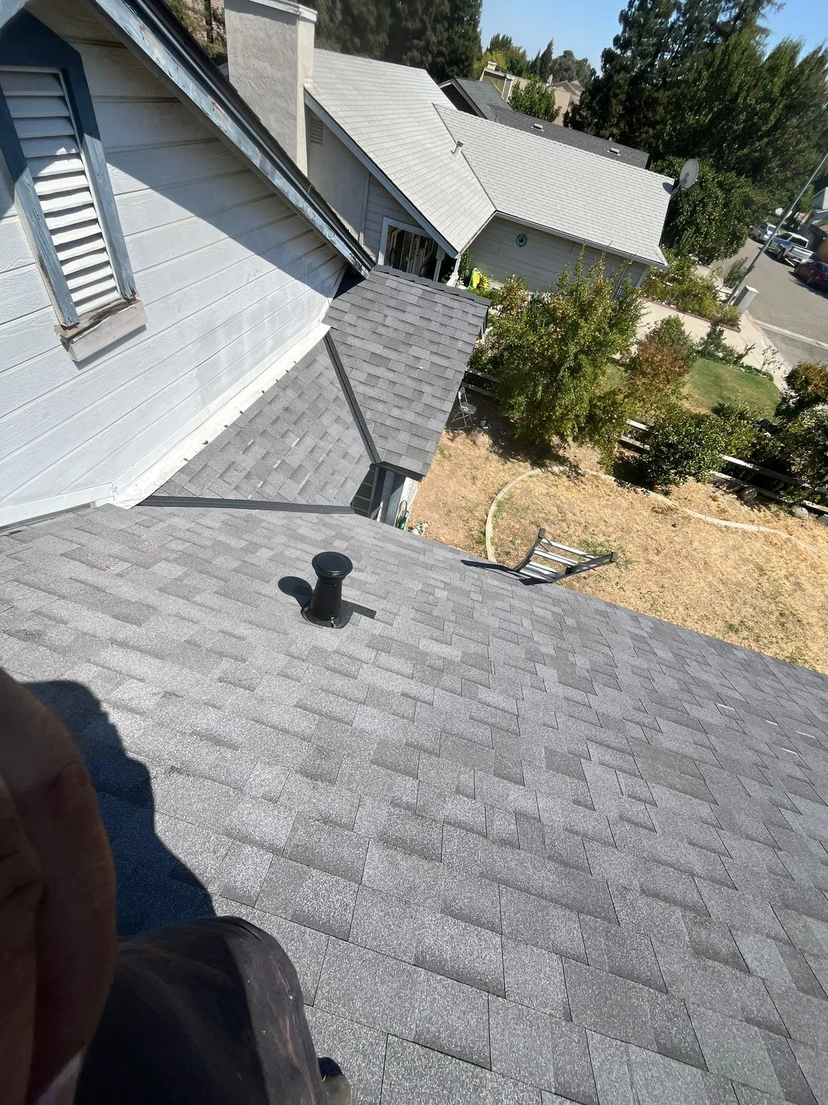A close view of roofing shingles from the company’s project collection